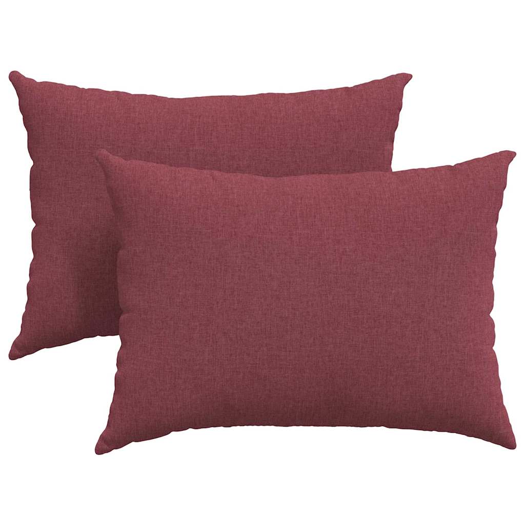 Cuscini da Divano 2 pcs Rosso Vino 70 x 50 cm Tessuto | homemem39