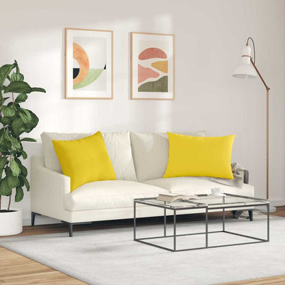 Cuscini da Divano 2 pcs Giallo Chiaro 70 x 50 cm Tessuto | homemem39