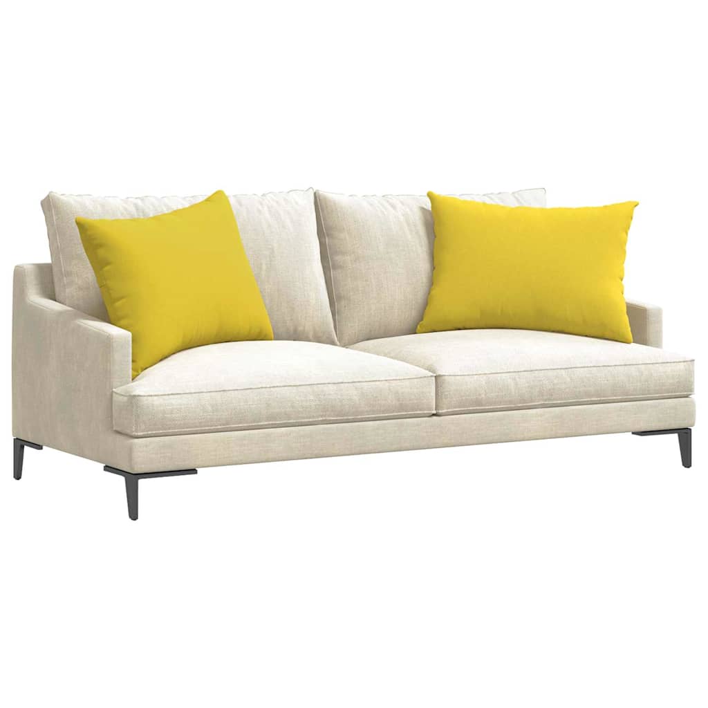 Cuscini da Divano 2 pcs Giallo Chiaro 70 x 50 cm Tessuto | homemem39