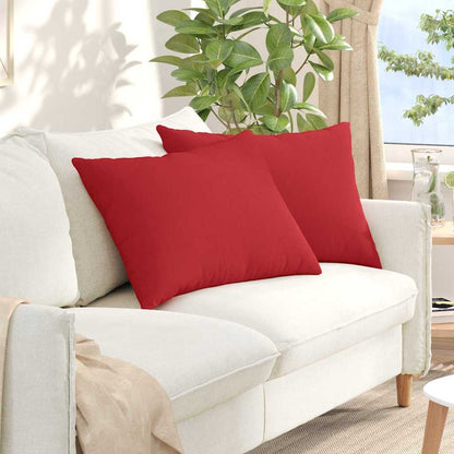 Cuscini da Divano 2 pcs Rosso 70 x 50 cm Tessuto | homemem39