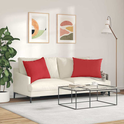 Cuscini da Divano 2 pcs Rosso 70 x 50 cm Tessuto | homemem39