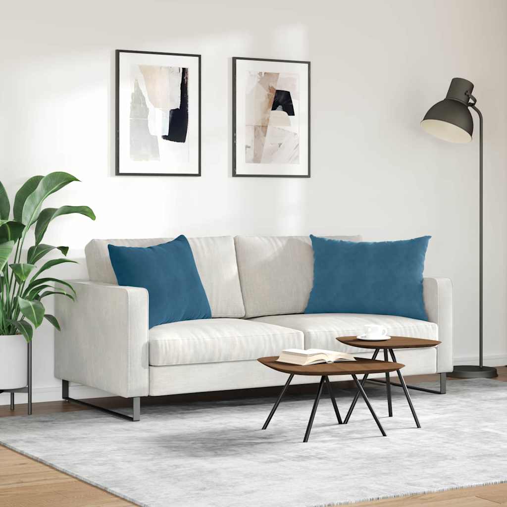 Cuscini da Divano 2 pcs Blu 70 x 50 cm Tessuto in Cords | homemem39