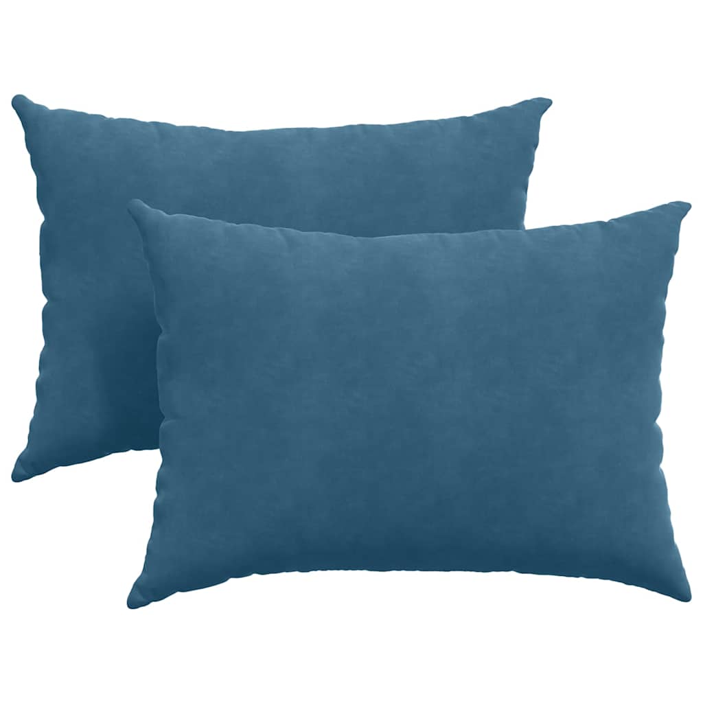 Cuscini da Divano 2 pcs Blu 70 x 50 cm Tessuto in Cords | homemem39