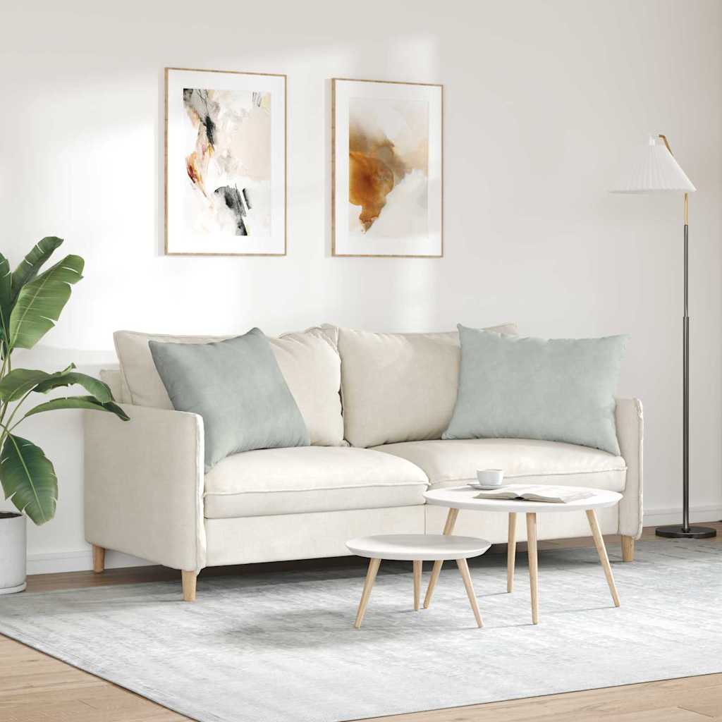 Cuscini da Divano 2 pcs Grigio chiaro 70 x 50 cm | homemem39