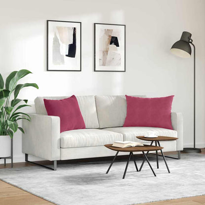 Cuscini da Divano 2 pcs Rosso Vino 70 x 50 cm Tessuto in Cords | homemem39