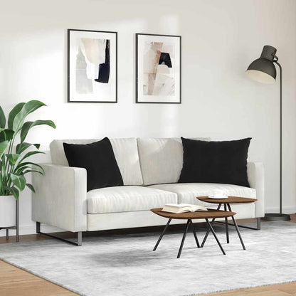 Cuscini da Divano 2 pcs Nero 70 x 50 cm Tessuto in Cords