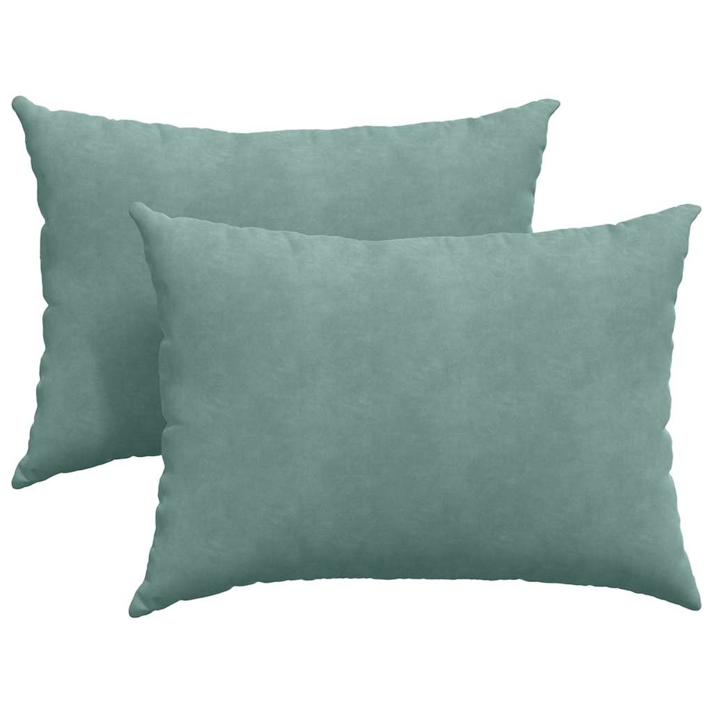 Cuscini da Divano 2 pcs Verde Mare 70 x 50 cm Tessuto in Cords | homemem39