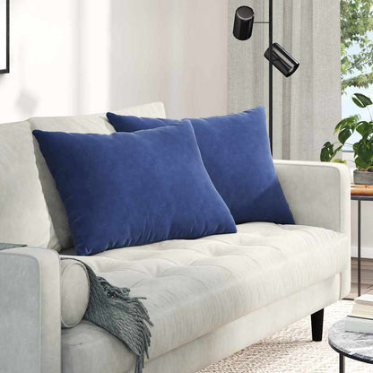 Cuscini da Divano 2 pcs Blu Polizia 70 x 50 cm Tessuto in Cords | homemem39