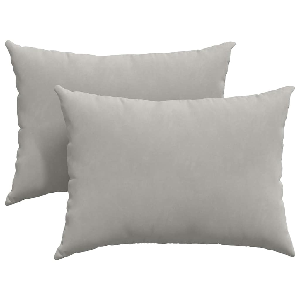Cuscini da Divano 2 pcs Grigio chiaro 70 x 50 cm Tessuto | homemem39
