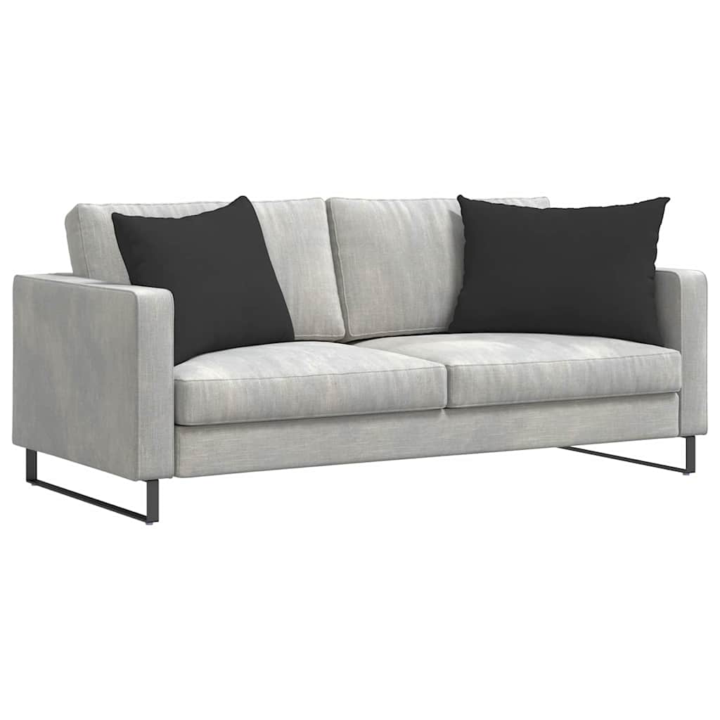 Cuscini da Divano 2 pcs Nero 70 x 50 cm Tessuto