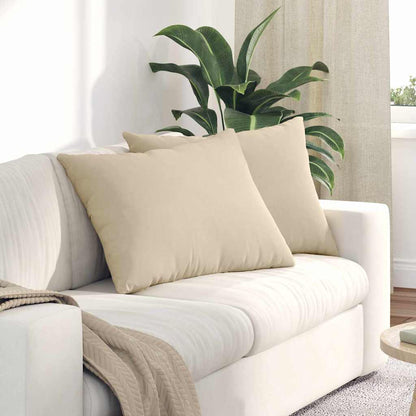 Cuscini da Divano 2 pcs Crema 70 x 50 cm Tessuto | homemem39