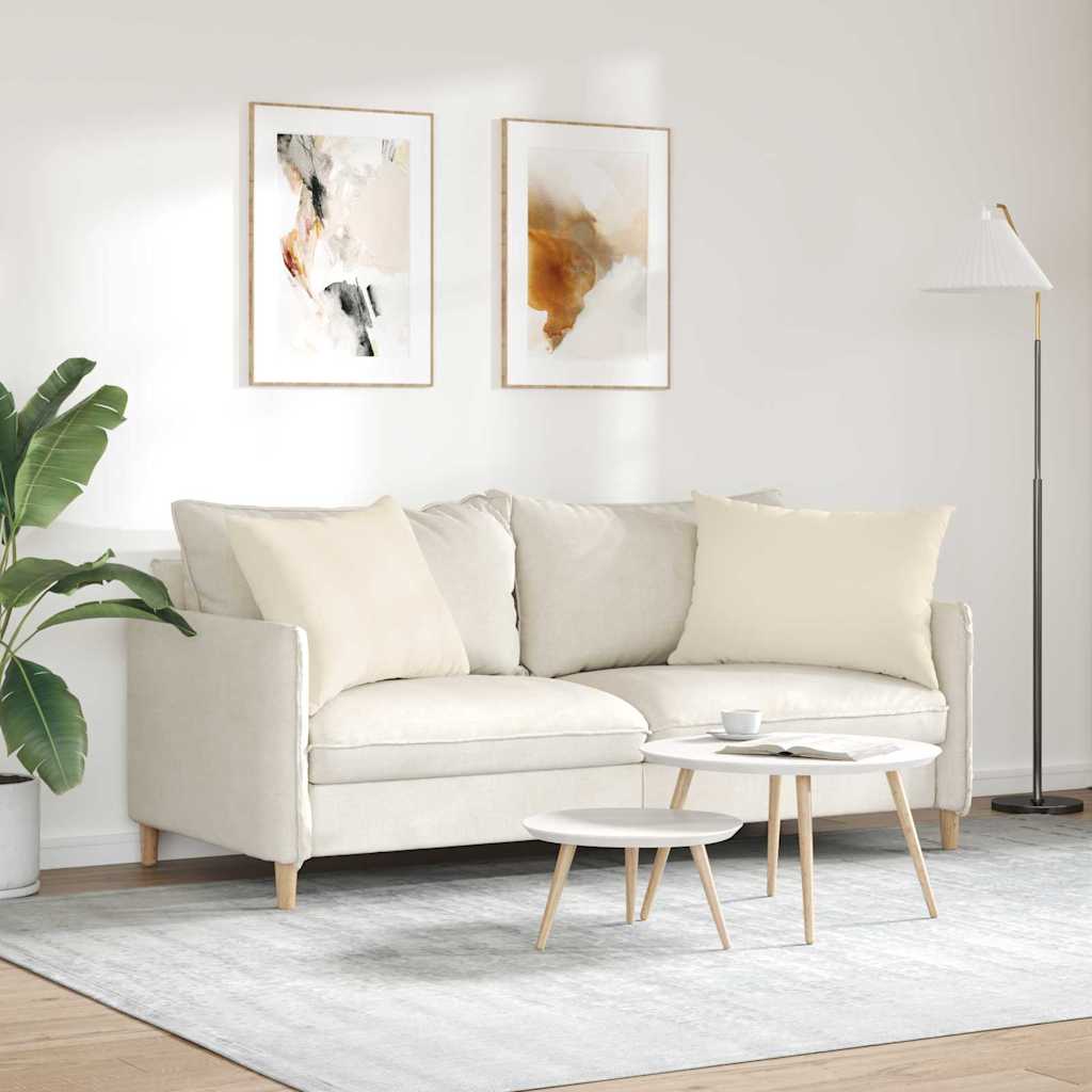 Cuscini da Divano 2 pcs Beige 70 x 50 cm Tessuto | homemem39