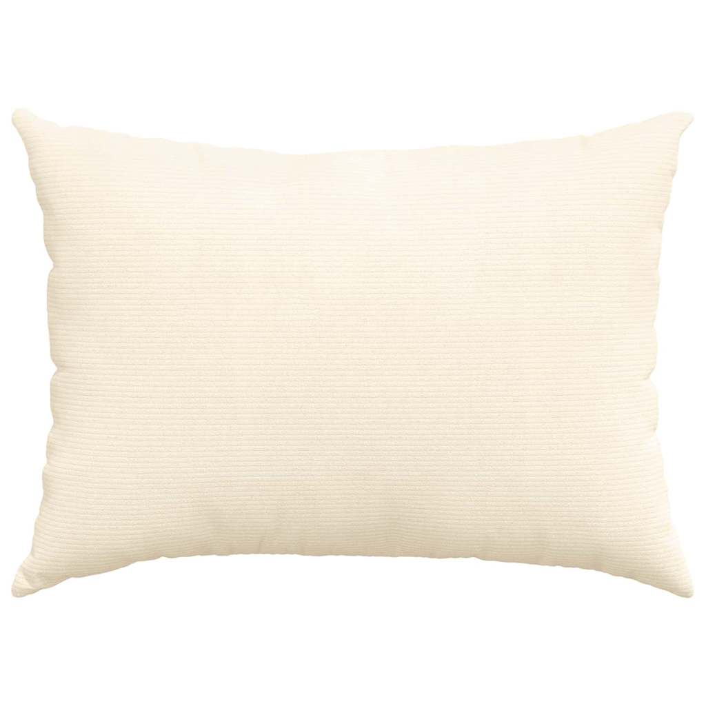 Cuscini da Divano 2 pcs Crema 70 x 50 cm Tessuto in Cords | homemem39