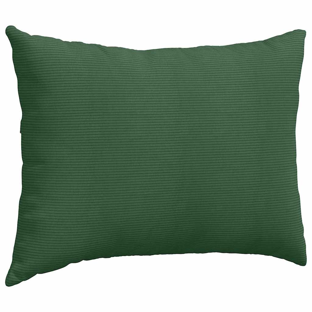 Cuscini da Divano 2 pcs Verde Scuro 70 x 50 cm Tessuto in Cords | homemem39