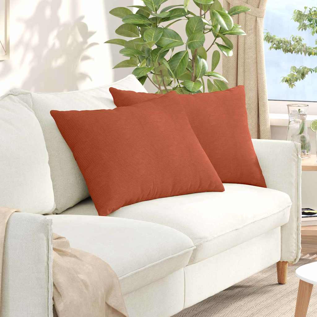 Cuscini da Divano 2 pcs Rosso Arancio 70 x 50 cm | homemem39