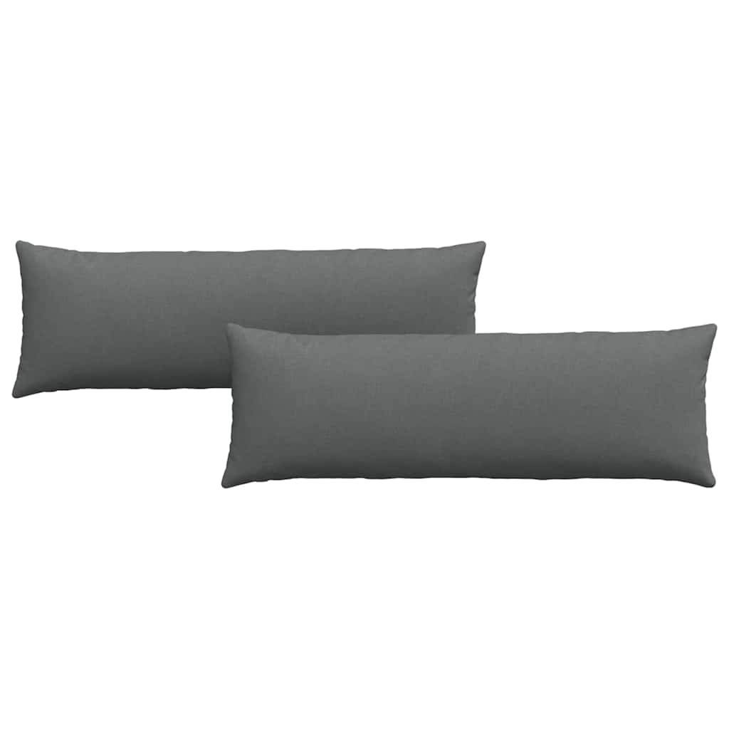 Cuscini da Divano 2 pcs Grigio scuro 120 x 40 cm Tessuto | homemem39