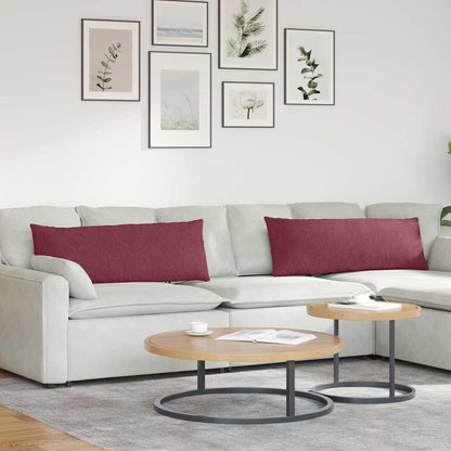 Cuscini da Divano 2 pcs Rosso Vino 120 x 40 cm Tessuto | homemem39