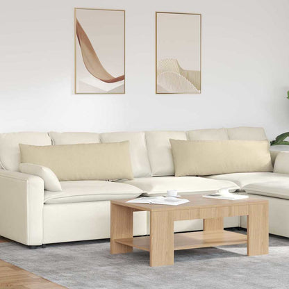 Cuscini da Divano 2 pcs Crema 120 x 40 cm Tessuto | homemem39