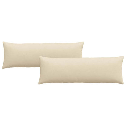 Cuscini da Divano 2 pcs Crema 120 x 40 cm Tessuto | homemem39