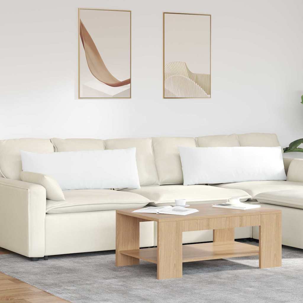 Cuscini da Divano 2 pcs Bianco 120 x 40 cm Tessuto | homemem39