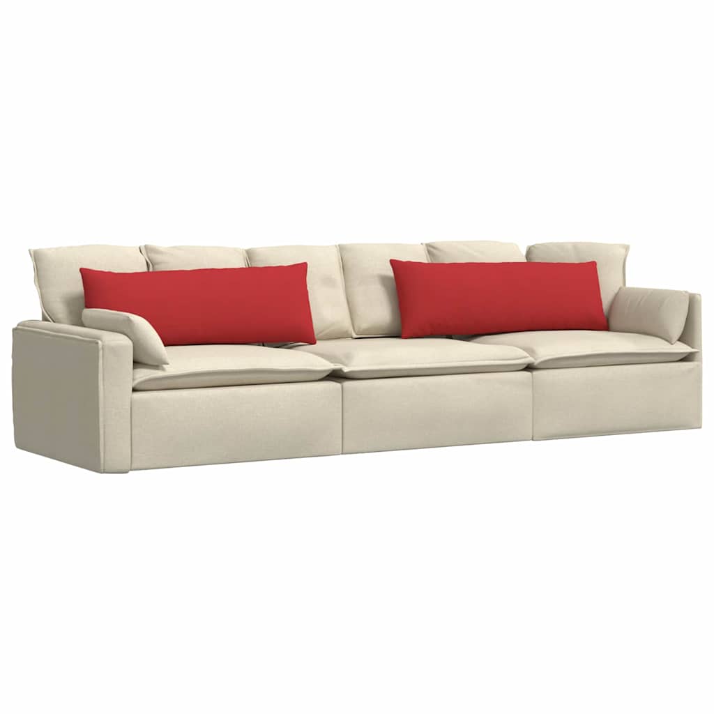 Cuscini da Divano 2 pcs Rosso 120 x 40 cm Tessuto | homemem39