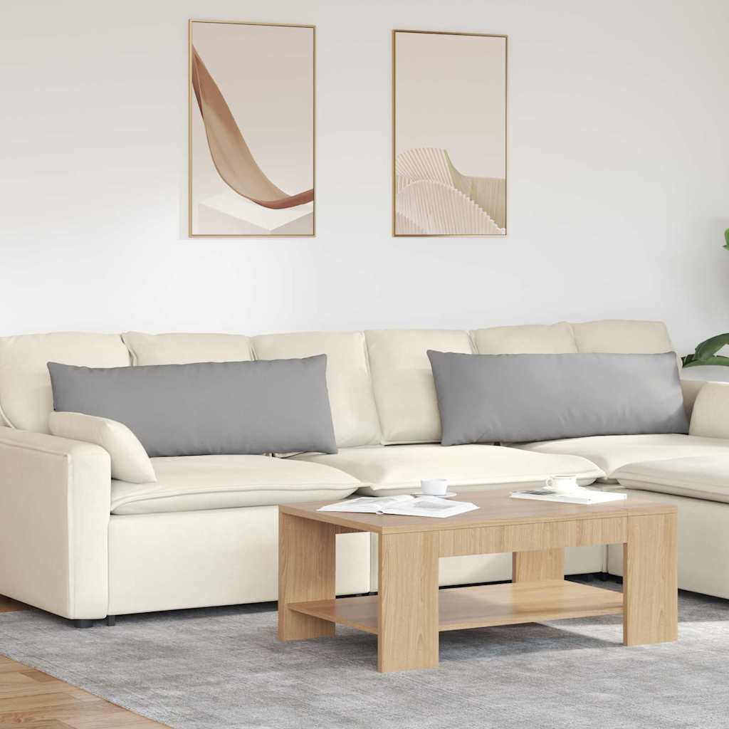 Cuscini da Divano 2 pcs Grigio Nuvola 120 x 40 cm Tessuto | homemem39
