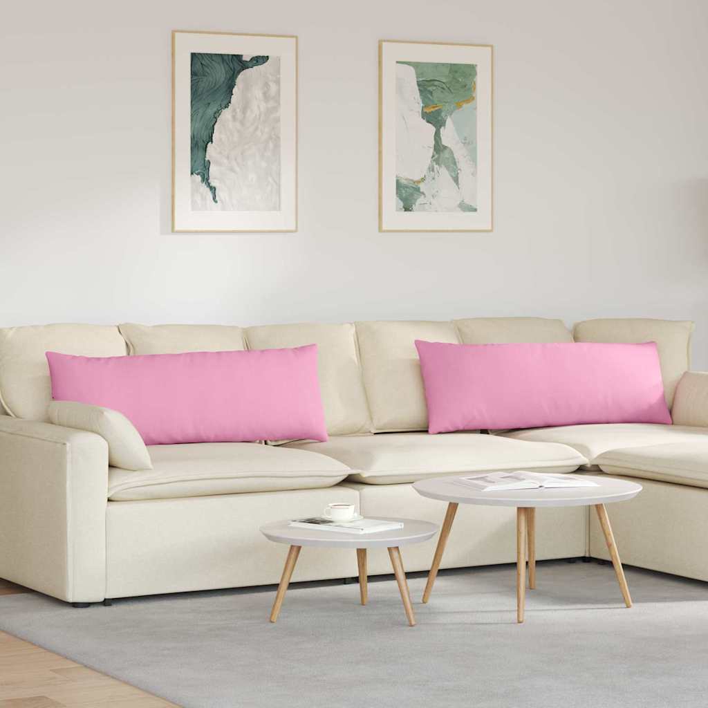 Cuscini da Divano 2 pcs Rosa 120 x 40 cm Tessuto | homemem39