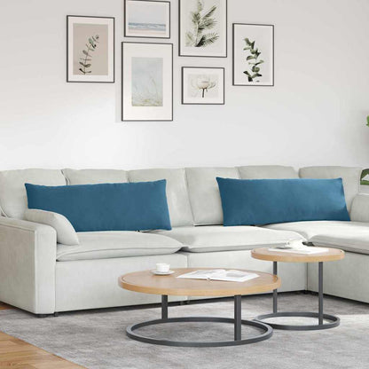 Cuscini da Divano 2 pcs Blu 120 x 40 cm Tessuto in Cords | homemem39