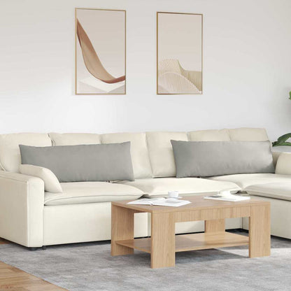Cuscini da Divano 2 pcs Grigio chiaro 120 x 40 cm Tessuto | homemem39