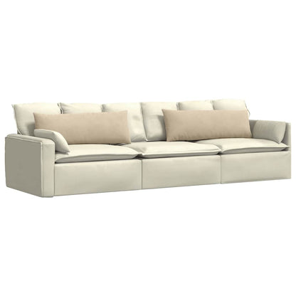 Cuscini da Divano 2 pcs Crema 120 x 40 cm Tessuto | homemem39