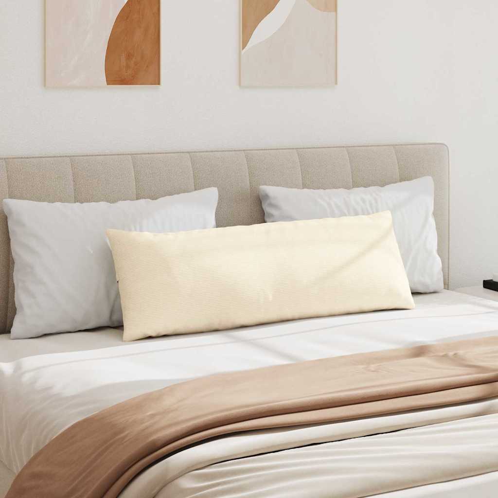 Cuscini da Divano 2 pcs Crema 120 x 40 cm Tessuto in Cords | homemem39