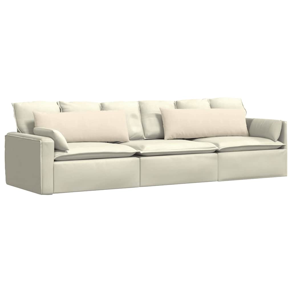 Cuscini da Divano 2 pcs Crema 120 x 40 cm Tessuto in Cords | homemem39