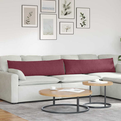 Cuscini da Divano 2 pcs Rosso Vino 145 x 40 cm Tessuto | homemem39