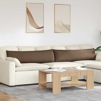 Cuscini da Divano 2 pcs Marrone 145 x 40 cm Tessuto | homemem39