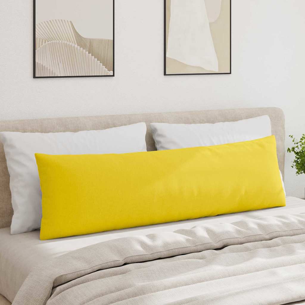 Cuscini da Divano 2 pcs Giallo Chiaro 145 x 40 cm Tessuto | homemem39