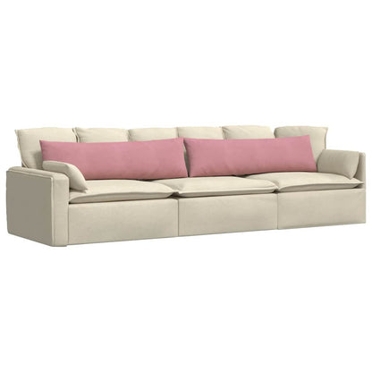 Cuscini da Divano 2 pcs Rosa 145 x 40 cm Tessuto in Cords | homemem39