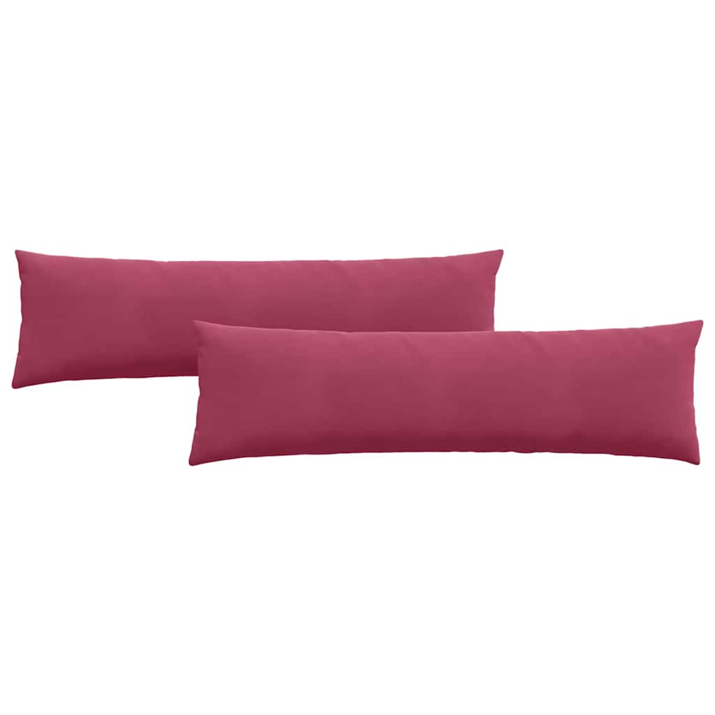 Cuscini da Divano 2 pcs Rosso Vino 145 x 40 cm Tessuto in Cords | homemem39