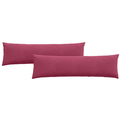 Cuscini da Divano 2 pcs Rosso Vino 145 x 40 cm Tessuto in Cords | homemem39