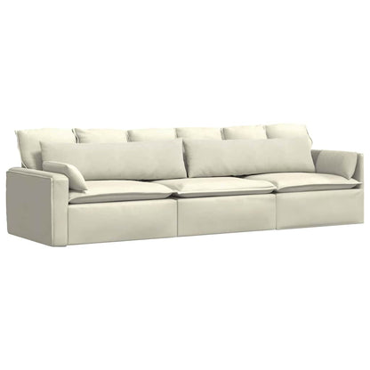 Cuscini da Divano 2 pcs Crema 145 x 40 cm Tessuto in Cords | homemem39