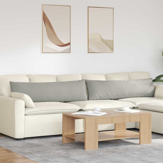 Cuscini da Divano 2 pcs Grigio chiaro 145 x 40 cm Tessuto | homemem39