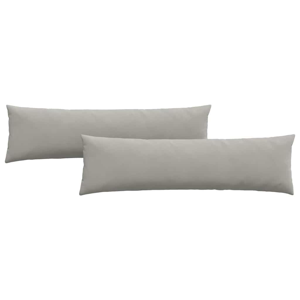 Cuscini da Divano 2 pcs Grigio chiaro 145 x 40 cm Tessuto | homemem39