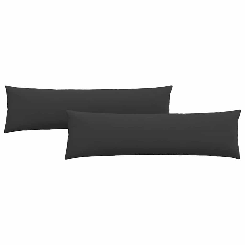 Cuscini da Divano 2 pcs Nero 145 x 40 cm Tessuto | homemem39