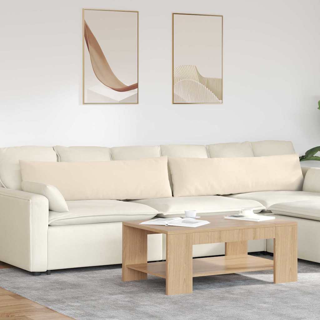 Cuscini da Divano 2 pcs Beige 145 x 40 cm Tessuto | homemem39
