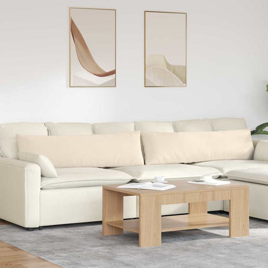 Cuscini da Divano 2 pcs Beige 145 x 40 cm Tessuto | homemem39