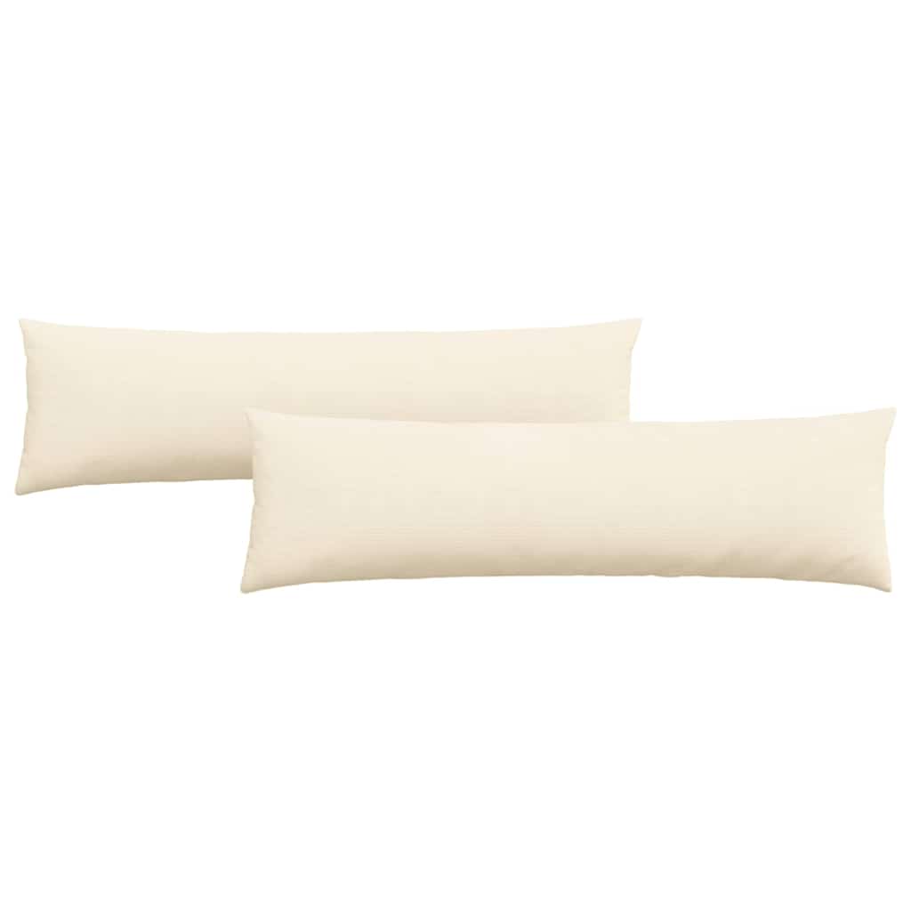 Cuscini da Divano 2 pcs Crema 145 x 40 cm Tessuto in Cords | homemem39