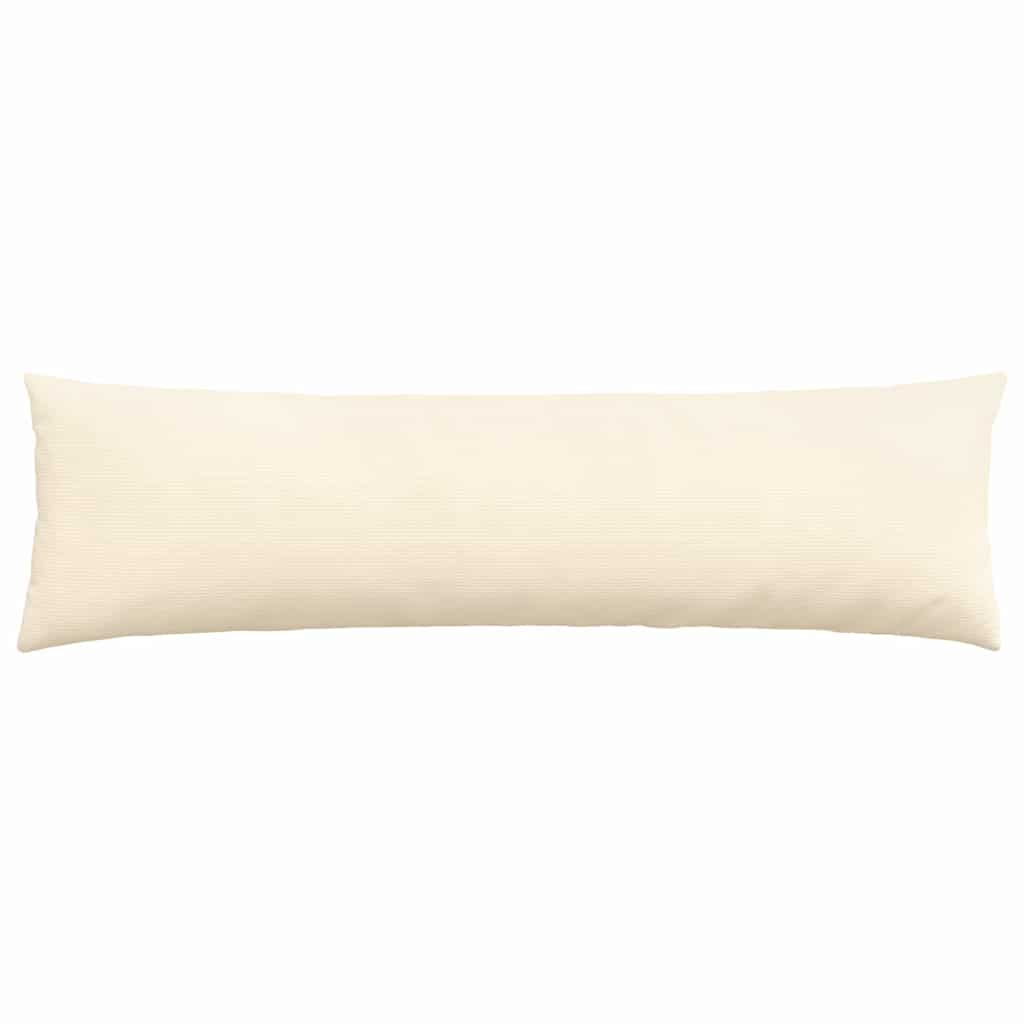 Cuscini da Divano 2 pcs Crema 145 x 40 cm Tessuto in Cords | homemem39