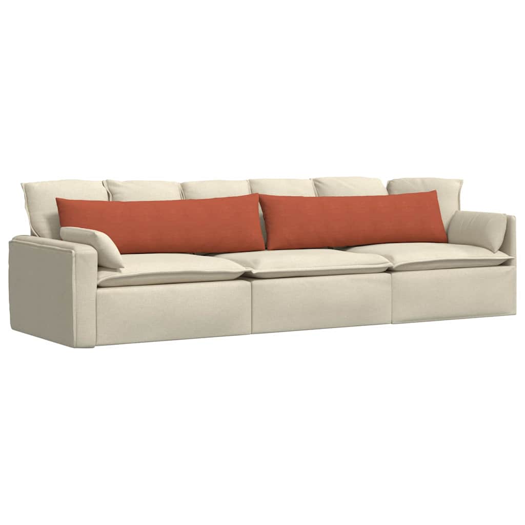 Cuscini da Divano 2 pcs Rosso Arancio 145 x 40 cm | homemem39