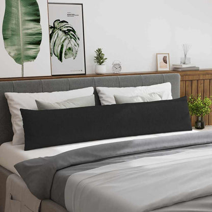 Cuscini da Divano 2 pcs Nero 200 x 40 cm Tessuto | homemem39