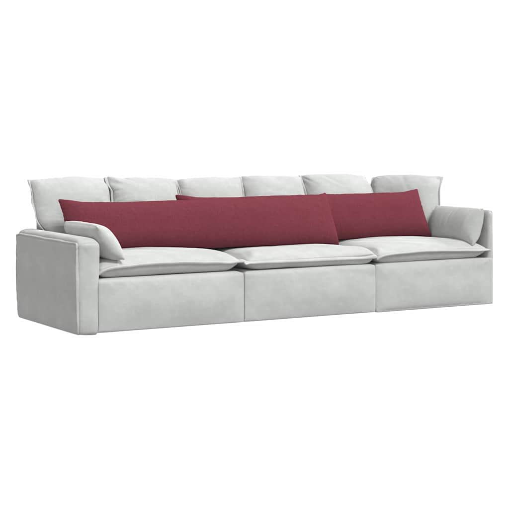Cuscini da Divano 2 pcs Rosso Vino 200 x 40 cm Tessuto | homemem39
