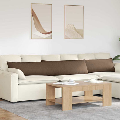 Cuscini da Divano 2 pcs Marrone 200 x 40 cm Tessuto | homemem39
